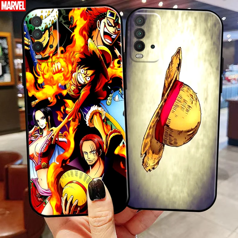 

Anime One Piece Luffy Zoro For Xiaomi Redmi 9T Phone Case Funda Back Silicone Cover Liquid Silicon Black