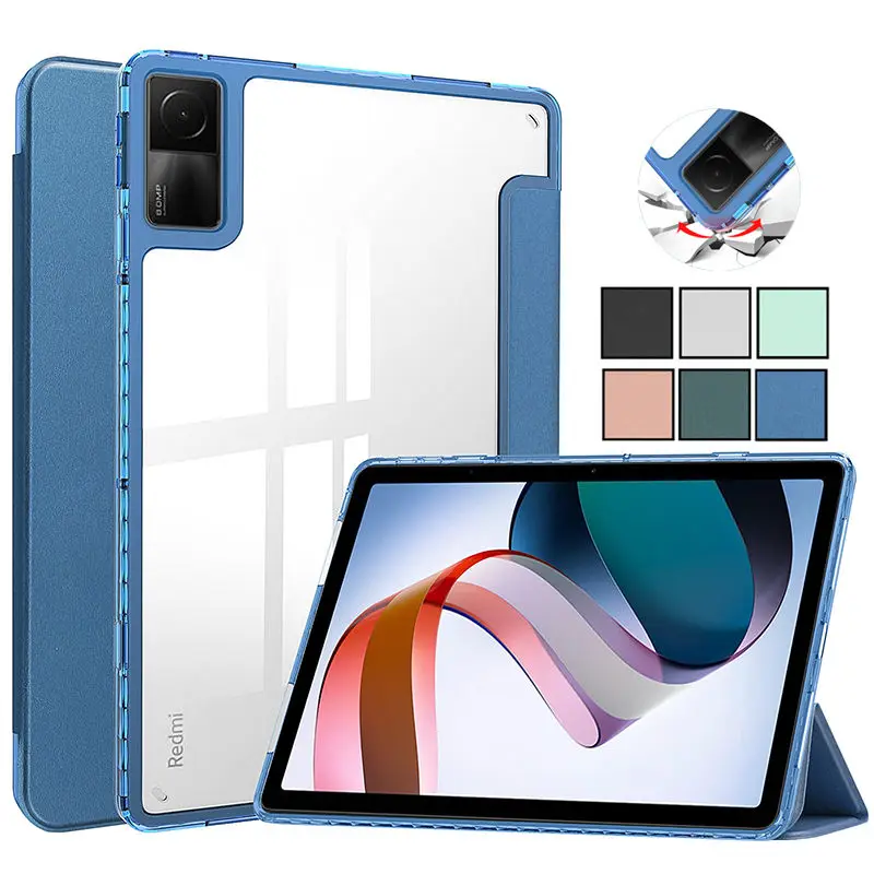 

Flip Case For Xiaomi Redmi Pad 10.61 2022 VHU4254IN Cover Transparent Back PU Leather Stand Funda For Redmi Pad 10.61 Coque