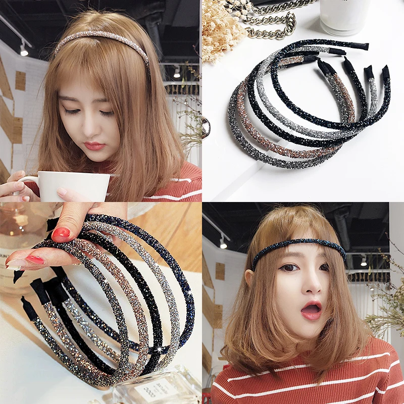 

1PC Crystal Beaded Hair Band Fashion Headwear Girl Women Handmade Hair Accessories Headwear Pearl Flower Headband