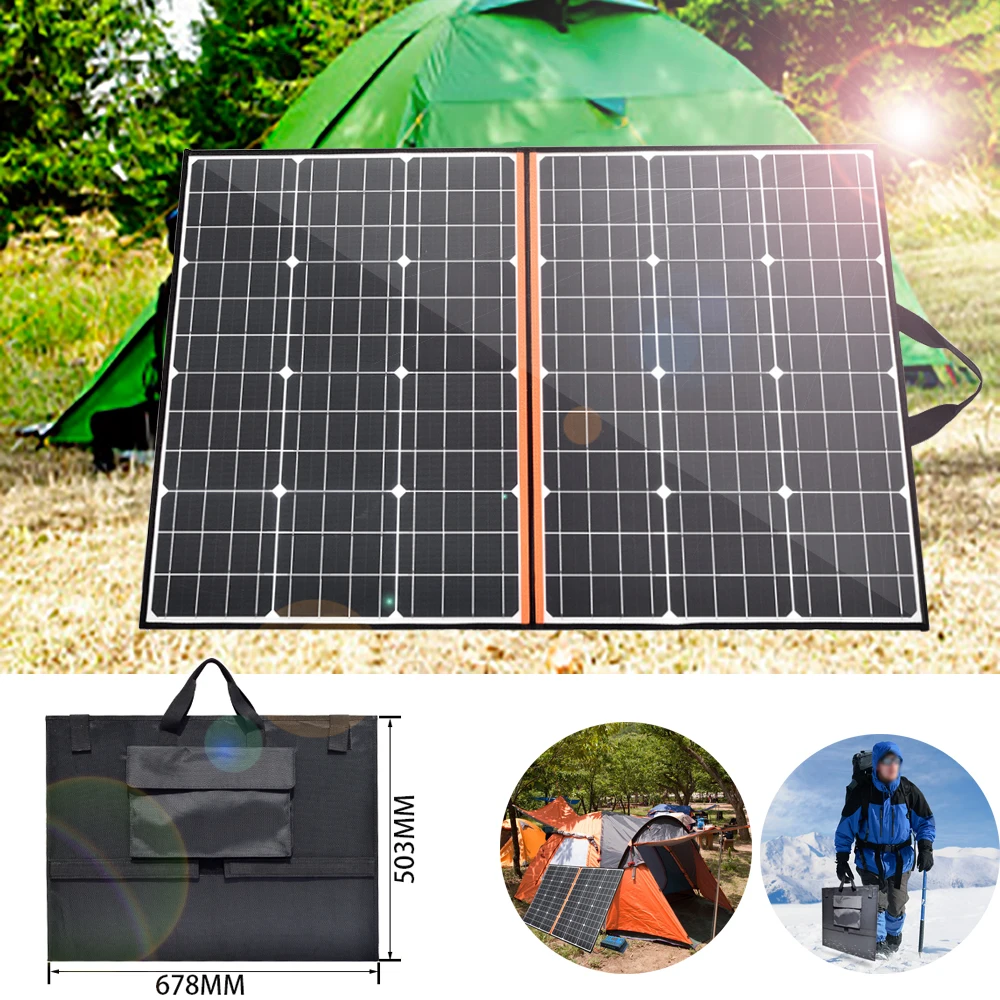 

200w 150w solar panel foldable kit complete 12v portable battery charger 20A solar controller for RV car camper home outdoor