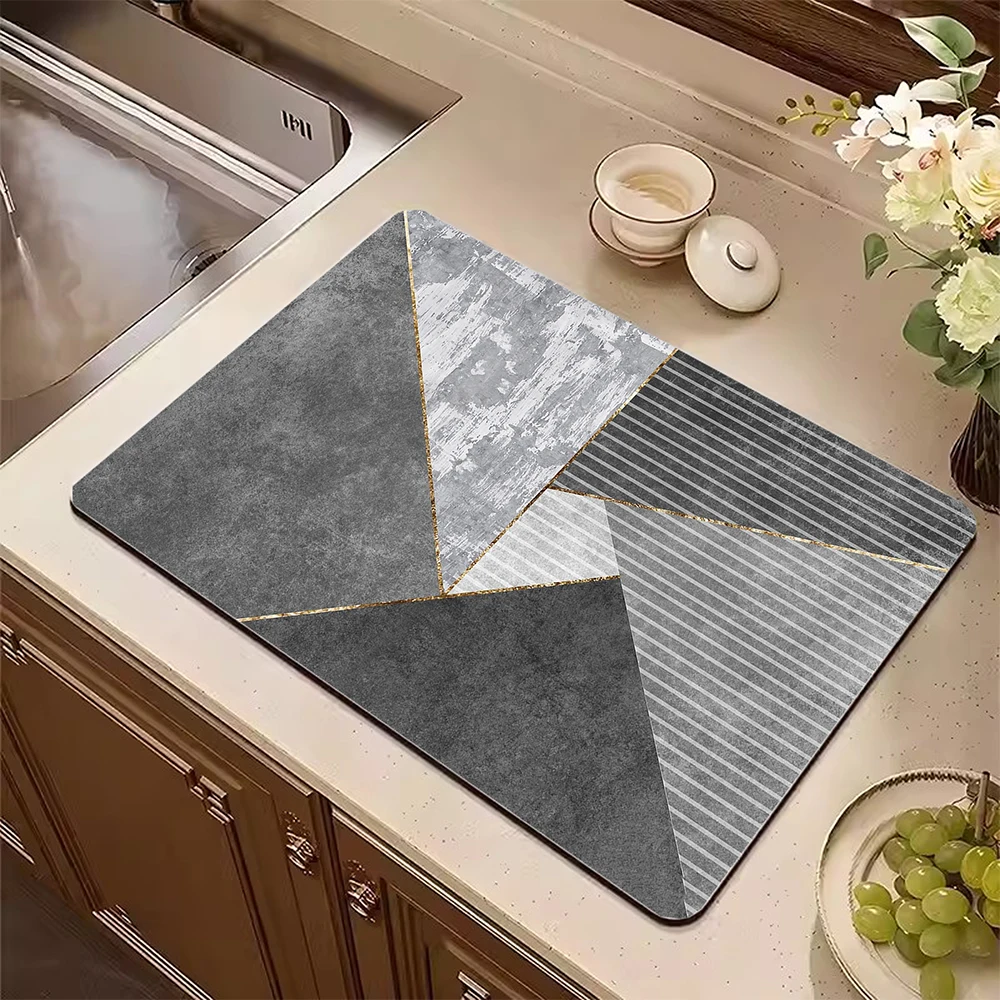 Многофункциональный коврик для мытья посуды диатомный грязеотводящий супер