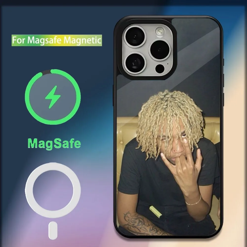 Rapper R-Rich Amiri Phone Case For iPhone 16 15 14 13 12 11 Plus Pro Max Mini Magsafe Magnetic Wireless Charging