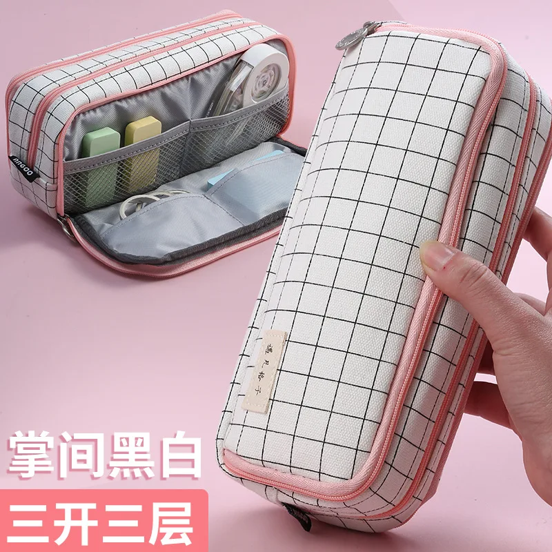 

Double Open Multi-layer Pencil Bag Multi-function Cosmetic Bag Student Stationery Box Anko Pencil Bag