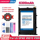 Аккумулятор LOSONCOER 6300 мАч для LG G PAD 8,3 дюйма, BL-T10 GPAD VK810 V500 BL T10 BLT10, аккумулятор высокого качества + номер отслеживания, аккумулятор BL-T10