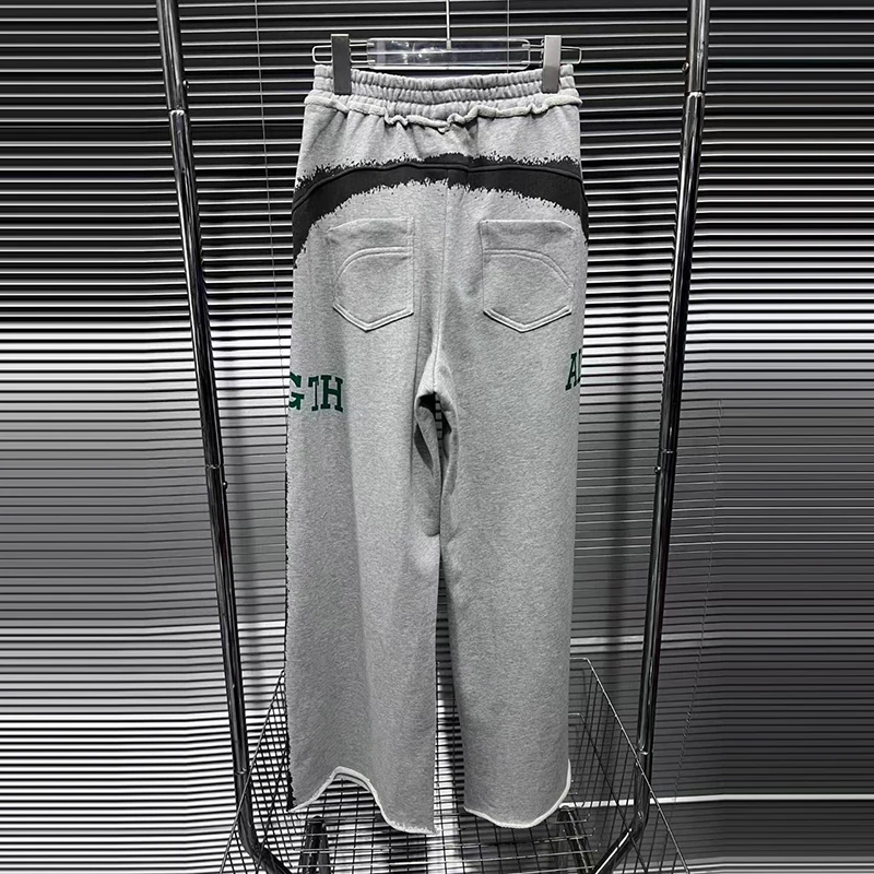 KBQ Hit Color Printting Шикарные свободные брюки для женщин с высокой талией и эластичной