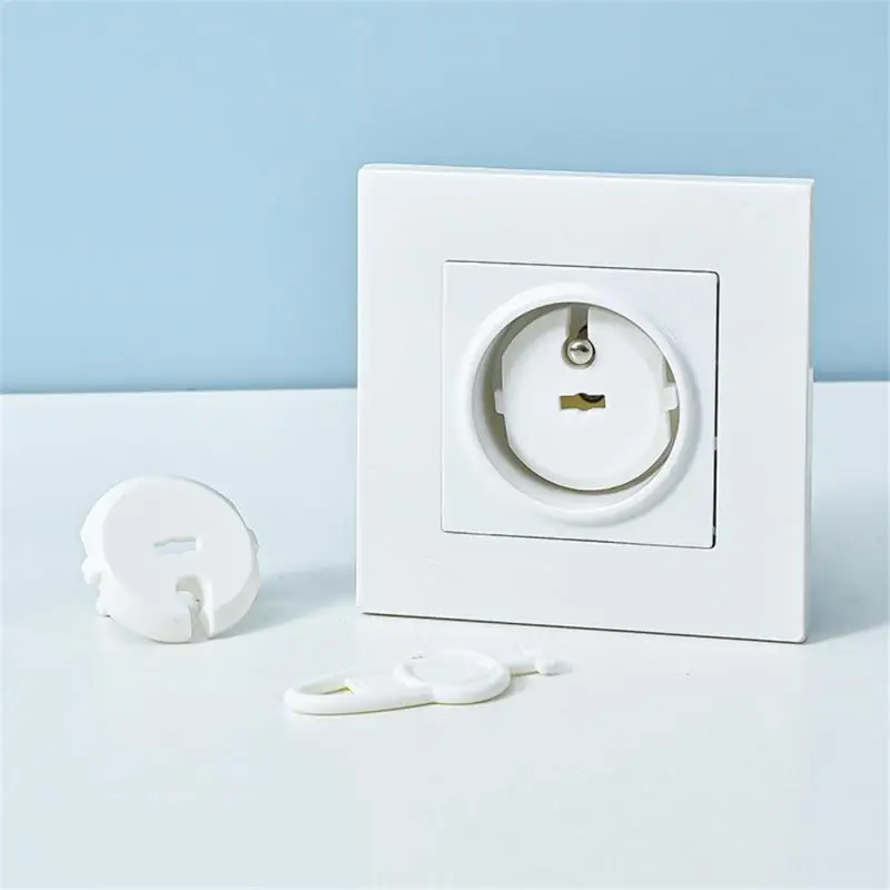 

Protective Cover Power Switch Socket Protective Cover Separate Key Chain Design White Socket Protector Family Universal Children