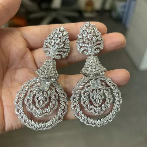 Bilincolor винтажные фиолетовые и оранжевые большие серьги с кубическим цирконием для женщин