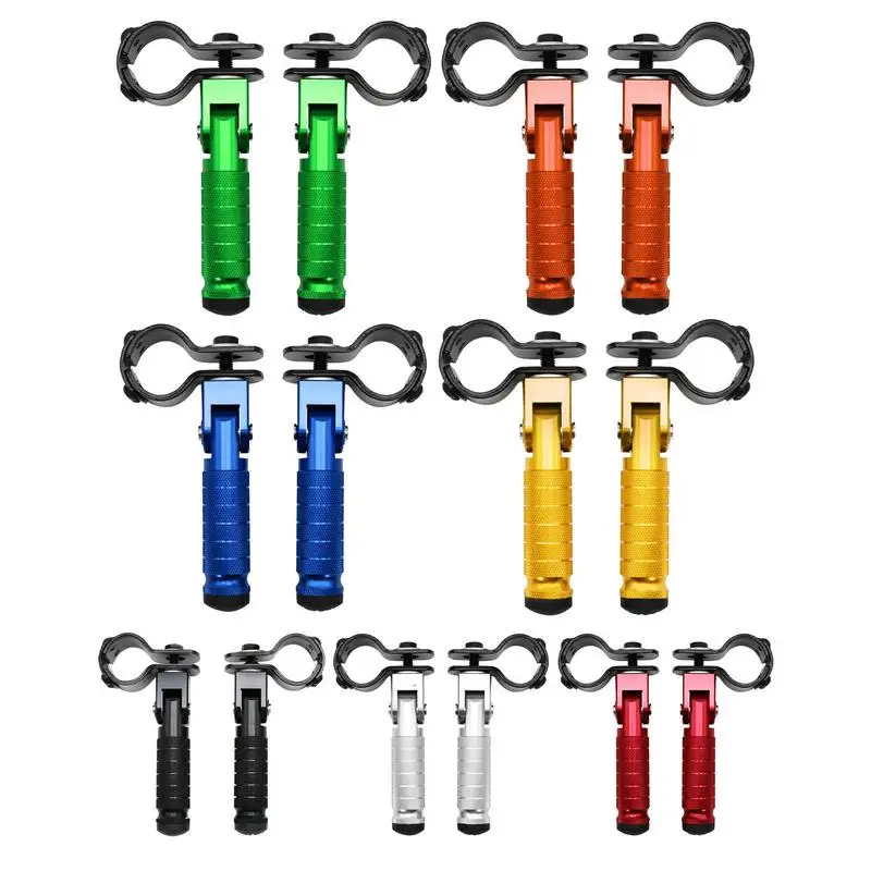 

1 Pair Motorcycle Foot Pegs motorbike Rear Front Footrests motocross Universal Pedals Folded Footrest motorcycle accessories