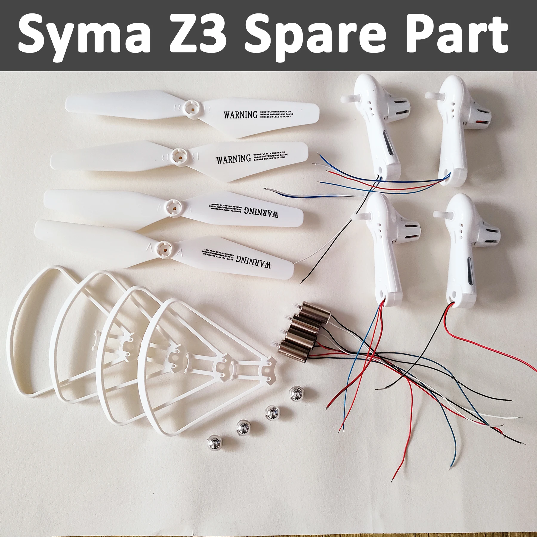 

SYMA Z3 Drone Airplane Original Spare Part Front Rear A B Arm with Engine Propeller Protective Frame Blade Cover CW CCW Motor