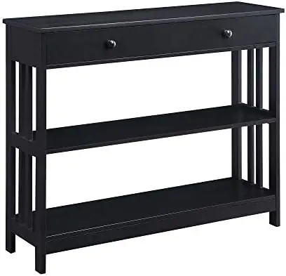 

1 Drawer Console Table, Black