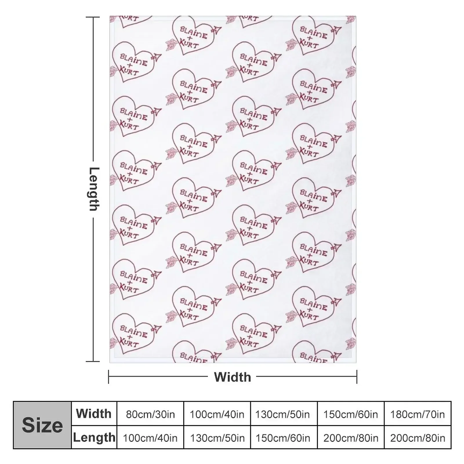 Одеяло Klaine Arrow Heart Sketch большое одеяло для сна