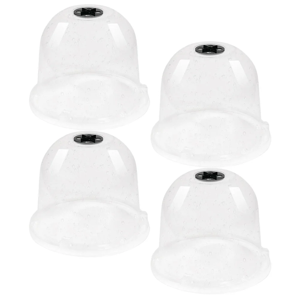 

4pcs Humidity Dome Protective Cover Transparent Garden Plants Dome Cloche Dome