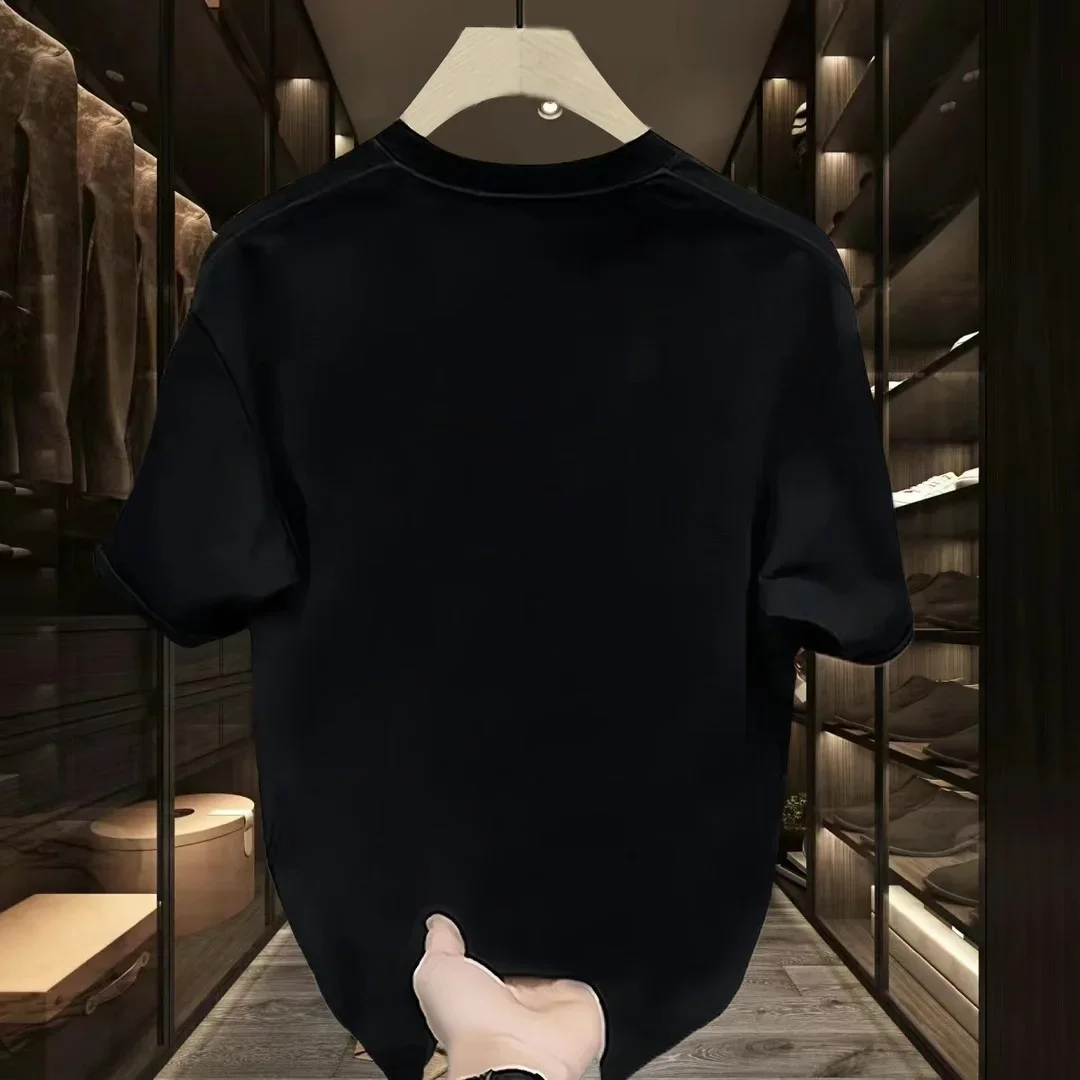 Модная брендовая мужская футболка с коротким рукавом из чистого хлопка принтом