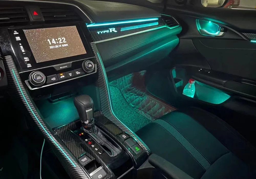 Для Honda Civic 2016 2017 2019 2020 2021 атмосферная лампа для центрального управления