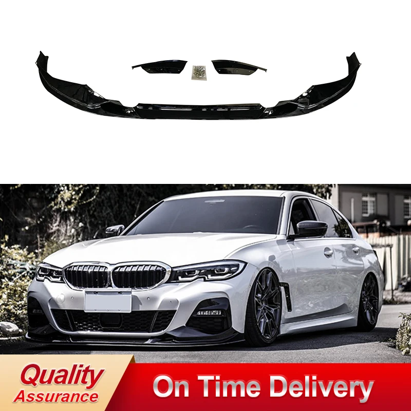 

Front Bumper Lip for 3 Series G20 G28 Sport Pro 2020 Year Car Body Kit Spoiler Splitter Exterior PP Black