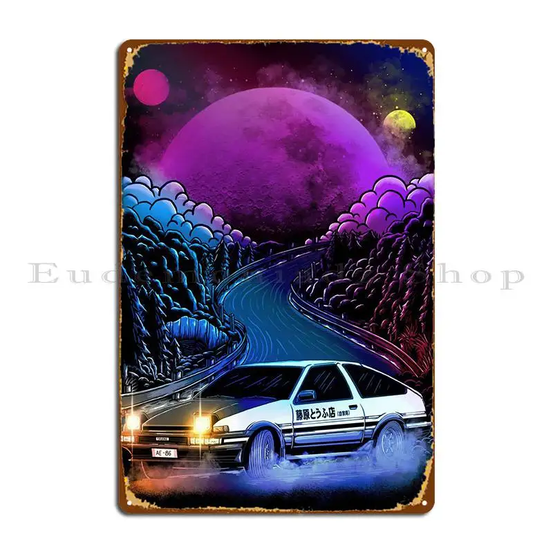 AE86 металлический знак ретро волны Фреска Печать клуб создавать фотоплакат