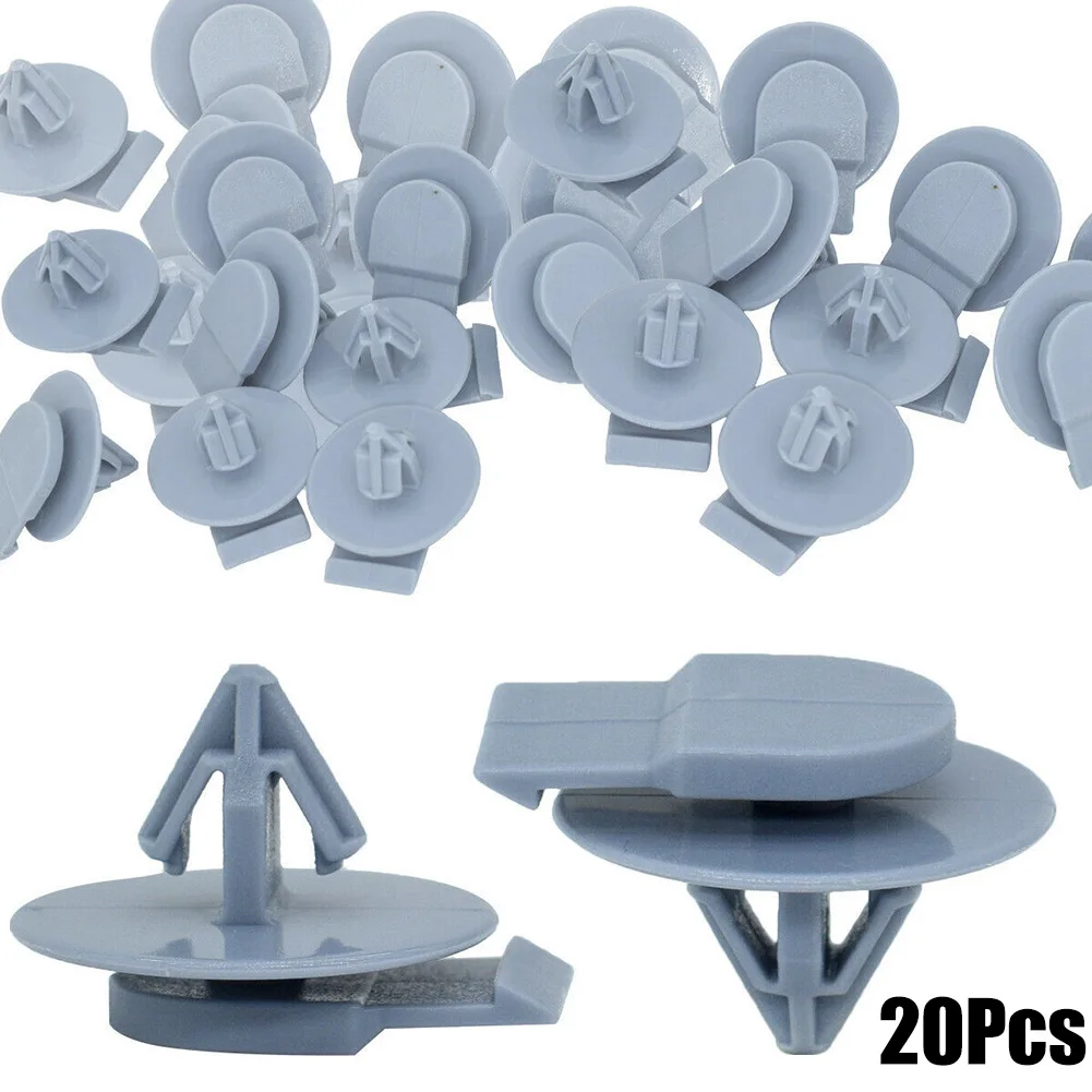 

For Cooper Car Clips 20pcs ABS Plastic Auto Fasteners Clips Car Parts Grey Wheel Trim Retainer Car Accessories