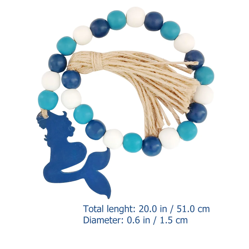 Декор морских бусин гирлянда с кисточками деревянная кухня фермерский дом висит