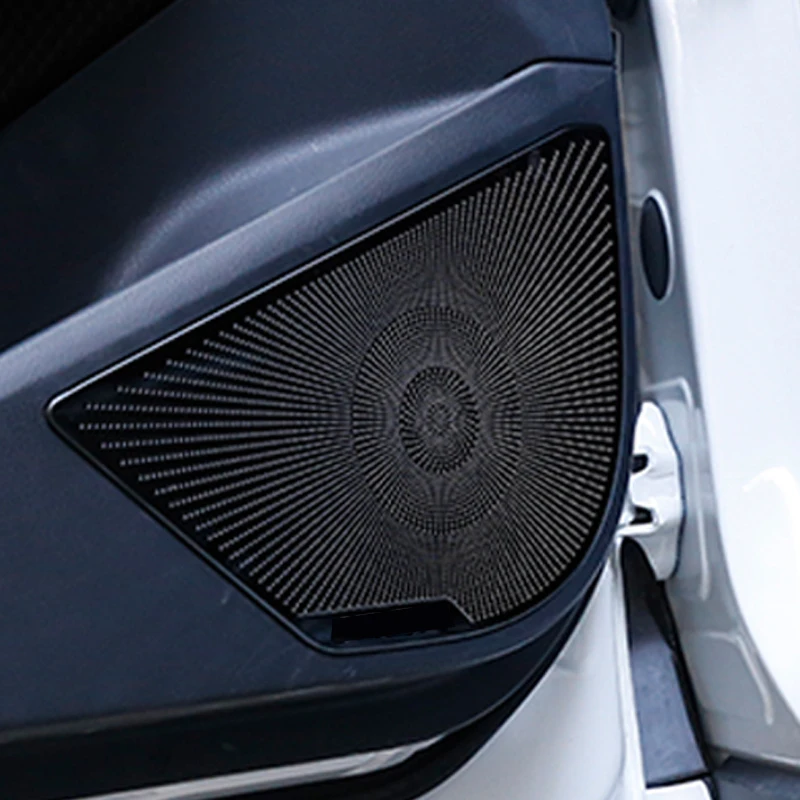 Фото Накладка на динамик двери автомобиля, декоративная отделка для Toyota C-HR CHR 2016-2020, из нержавеющей стали, рамка динамика №3