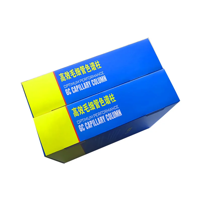 Лабораторная капиллярная колонка из кварцевой трубки для газовой хроматографии с круглой подкладкой и специальной упаковкой в бутике.