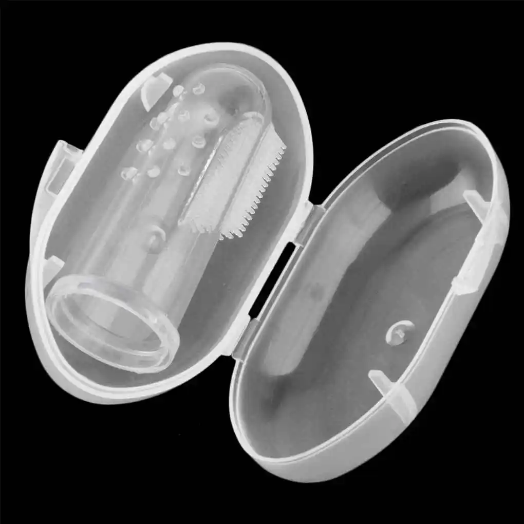 

Детская Силиконовая зубная щетка с пальцами, детский массаж зубов, мягкая прозрачная резиновая зубная щетка для тренировок, детские товары ...