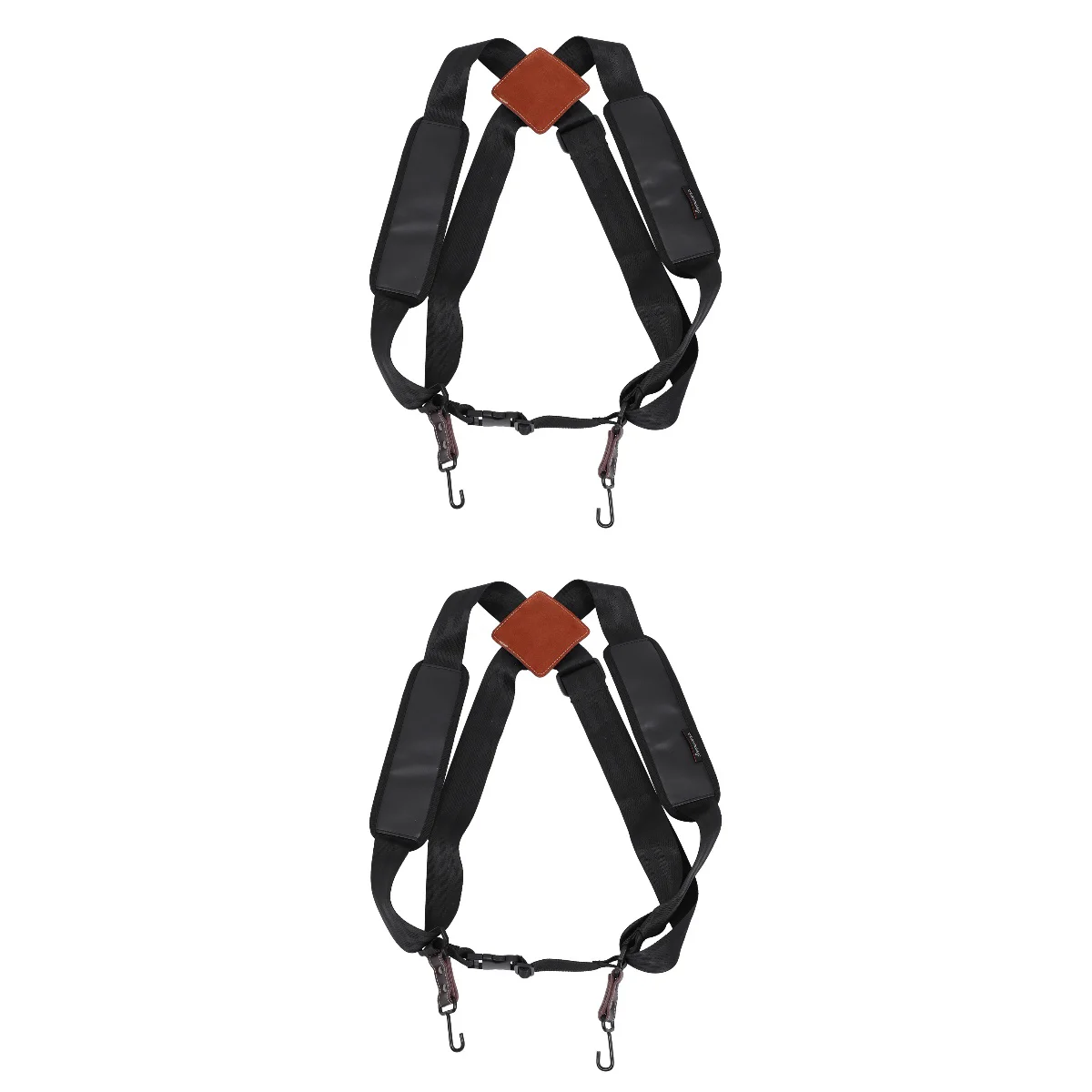 

2 pcs Foldable Polyester Cowhide Double Shoulder Strap for Drum Instrument