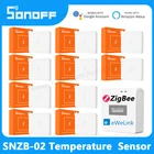 Умный датчик температуры и влажности SONOFF SNZB-02 ZigBee, внутренний термометр для Alexa Google Home Assistant eWeLink App