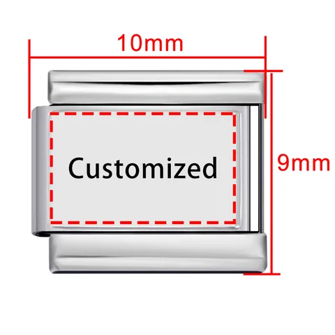 Мега супер стандартное индивидуальное изображение, итальянское очаровательное звено, подходит для браслета из нержавеющей стали 9/18 мм, изготовление ювелирных изделий своими руками, бусины