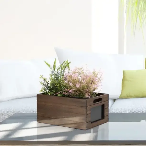 

Free Shipping Wood Storage Crate With Chalkboard Label， storage drawers