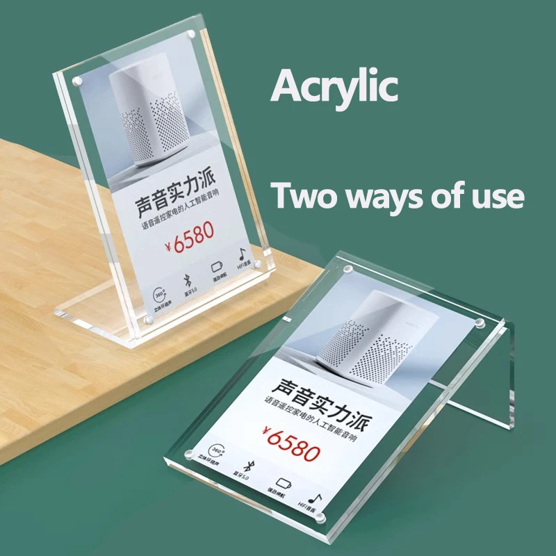 5 шт. акриловая L-образная табличка с номером держатель для меню ценники записей