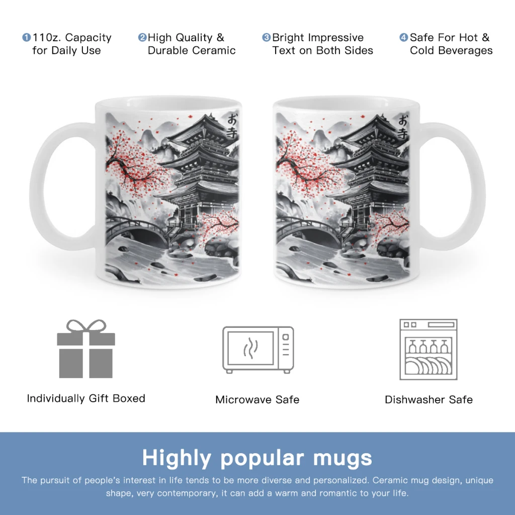 Японская керамическая чашка для мытья чернил с пейзажем бесплатная доставка