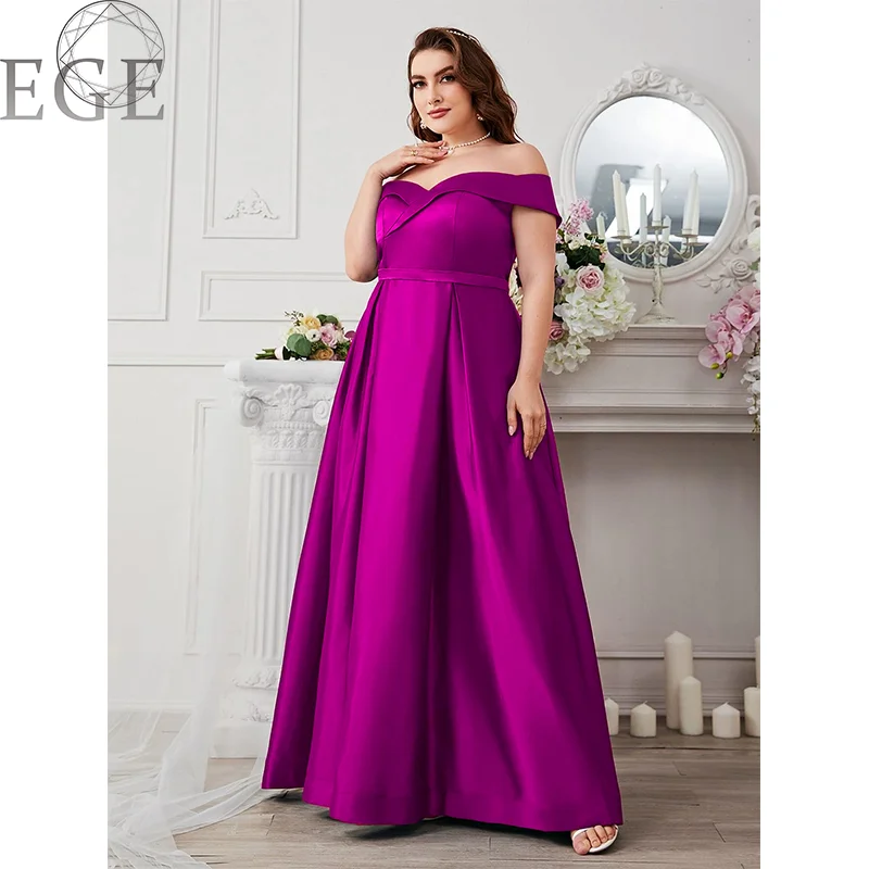Plus Size Satin Wedding 5XL6XL Maxi Dress Evening Gown Multicolor Bright Luxurious Bridesmaid Wedding Plus Size Satin Dress