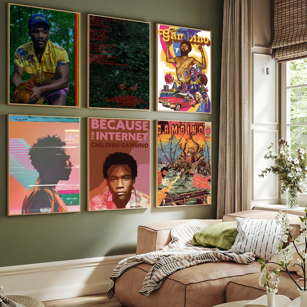 Рэпер C-Детский Гамбино Будо Каменный Плакат Домашние Принты Настенная Картина