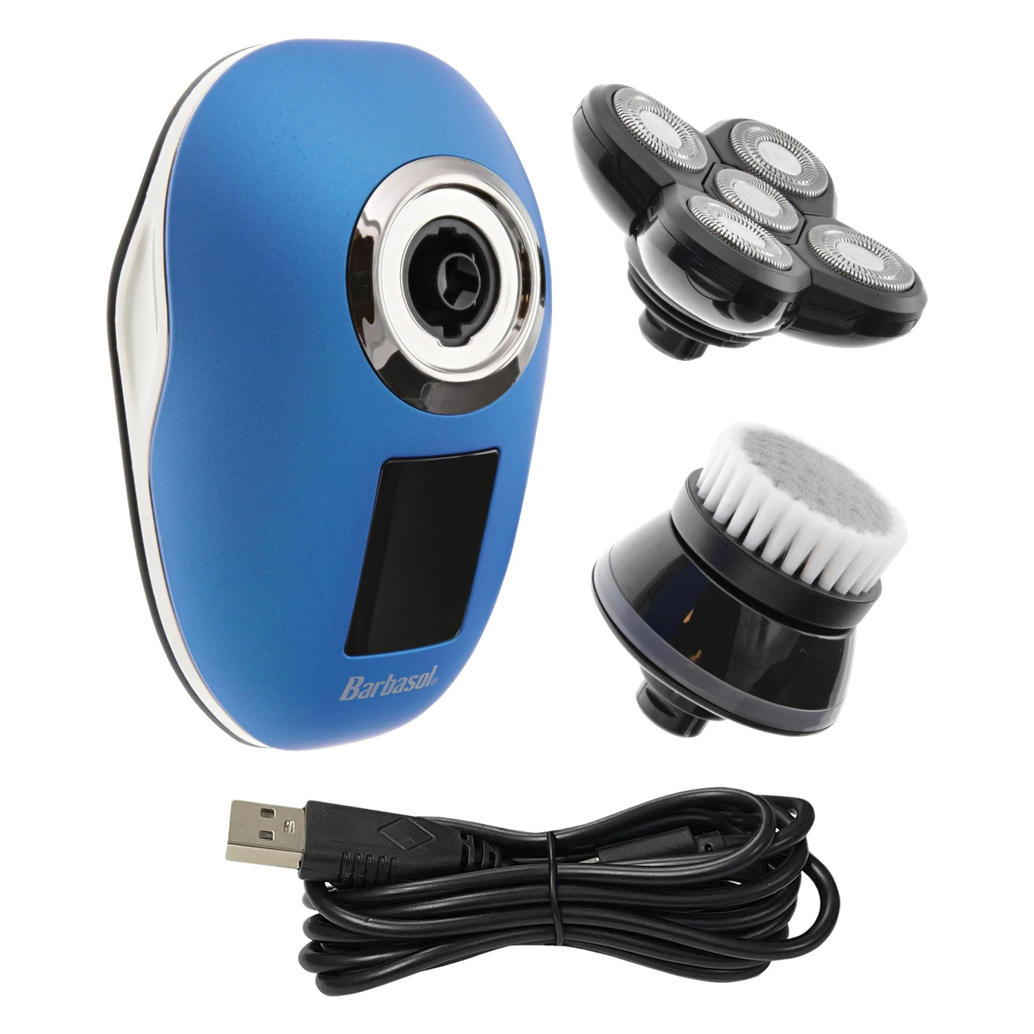 

CBT1-9000-BLU Rechargeable Wet/Dry Head Shaver Set with LCD Screen