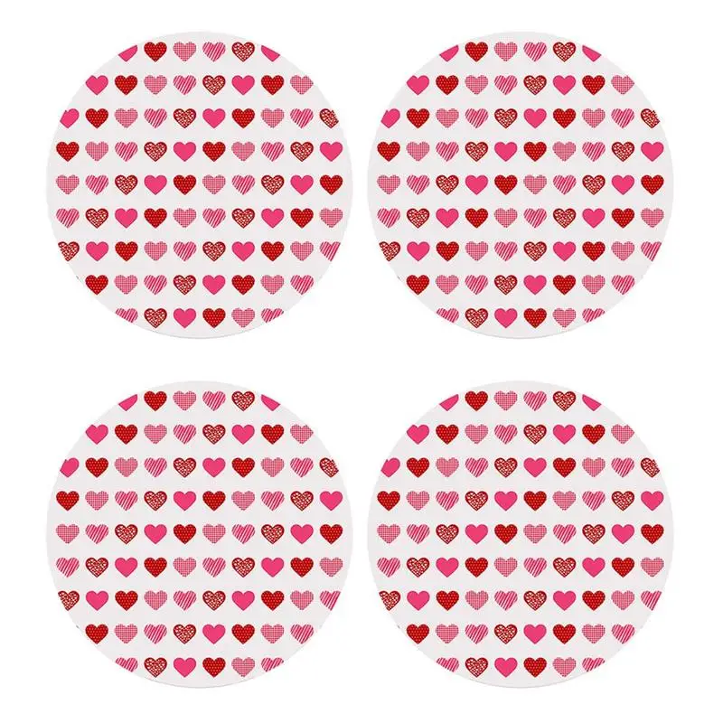 

4 шт. подставки, теплоизоляционные подставки для Дня Святого Валентина, круглые подставки, подставки