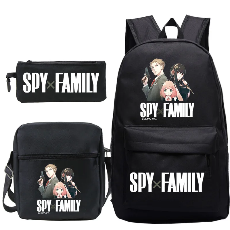 

Hot Sale Anime SPY X FAMILY Backpack for Children Students Cartoon Schoolbag Boys Girls Bookbag 3pcs/set Mochila Zipper Knapsack