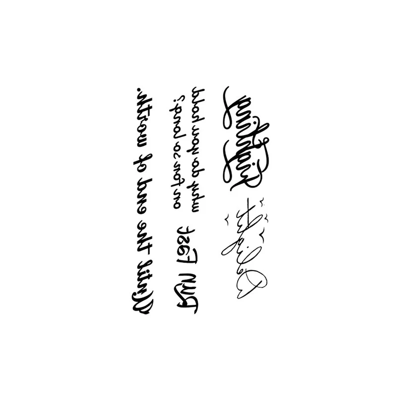 

Little Gadgets Infinity Water Transfer Tattoo Black English Alphabet Tatoo Women Body Arm Hand Art Temporary Tattoo Stickers Men