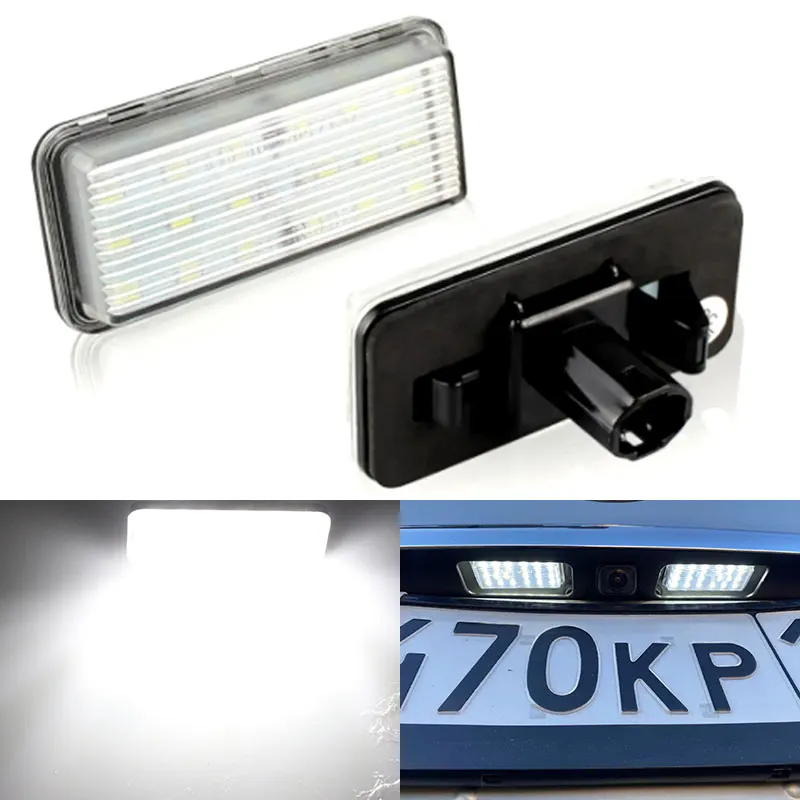 2 шт. безошибочный Canbus Автомобильный светодиодный номерной знак освещение для