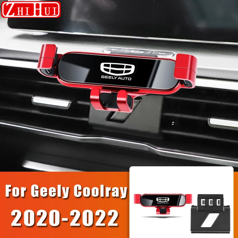 

Автомобильный Стайлинг, держатель для мобильного телефона для Geely Coolray 2023, рестайлинг 2024, 2020-2022, крепление для вентиляционного отверстия, гравитационный кронштейн, подставка, аксессуары