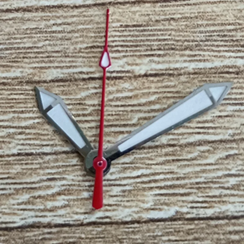 

MOD Watch Accessories Silver Hands Red Second Hand Green Luminous Suitable For NH35 NH36 Automatic Movement