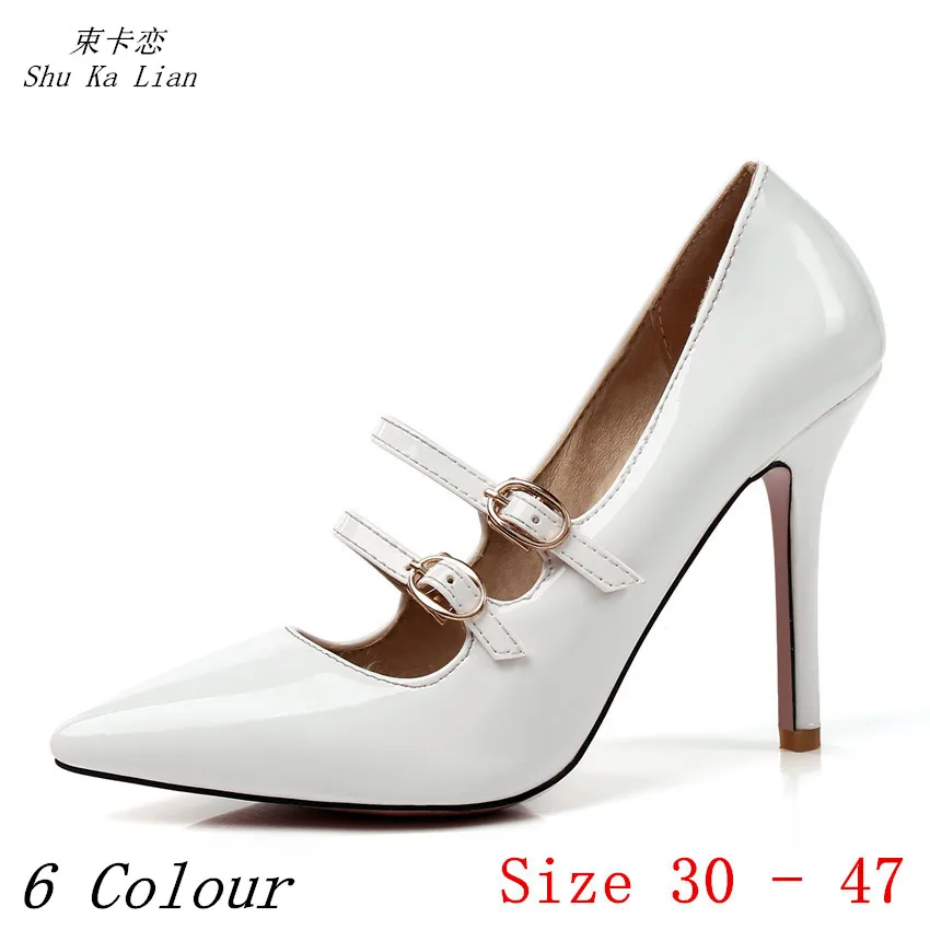 

High Heels Women 10 CM High Heel Shoes Pumps Stiletto Woman Party Wedding Shoes Kitten Heels Small Plus Size 30 31 32 - 46 47