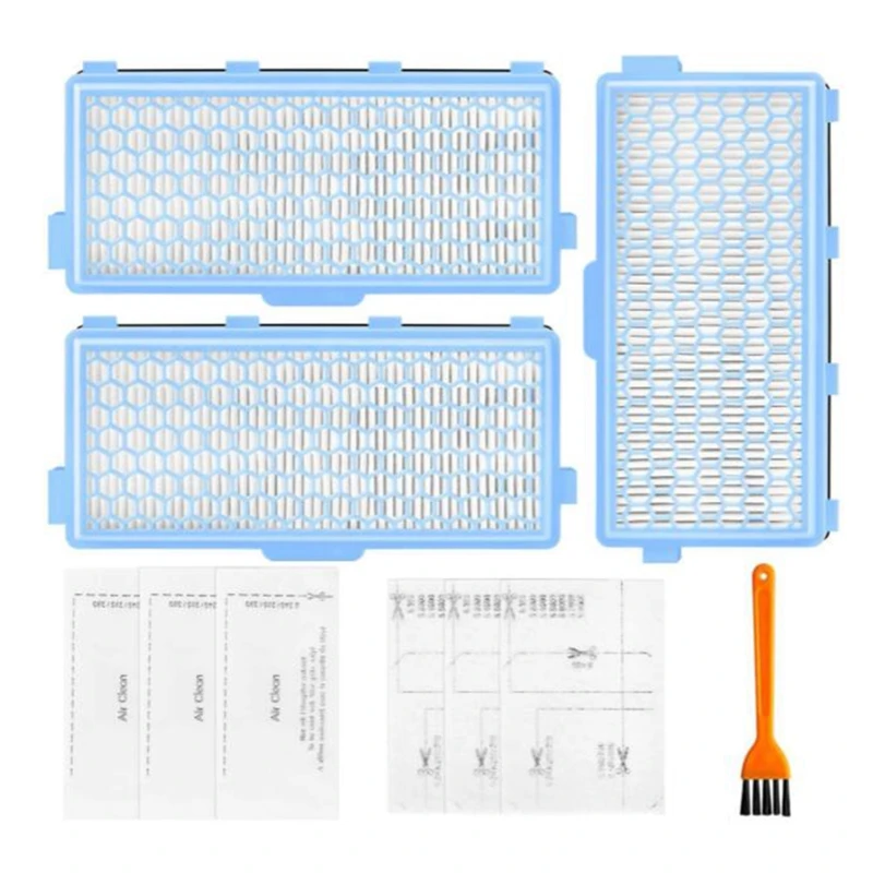 3 фильтра HEPA для пылесоса Miele Compact C2 &amp C1 SF-HA 50 S4000 и очистки воздуха двигателя S2