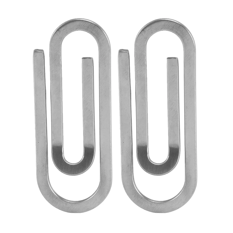 

2X Stainless Steel Clip Money Clip Silver Man