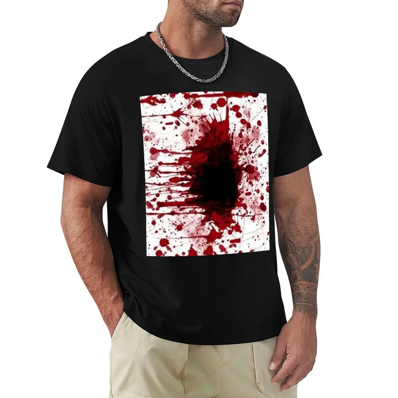 Футболка Blood Splatter Apparel футболка большого размера с рисунком мужская одежда