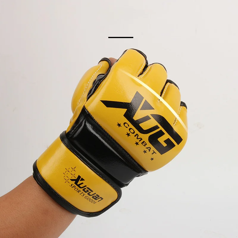 Professional MMA Half Finger High Quality Fighting Gloves Wrestle Boxing Glove Sanda Training Fitness Gloves Boxing Equipment