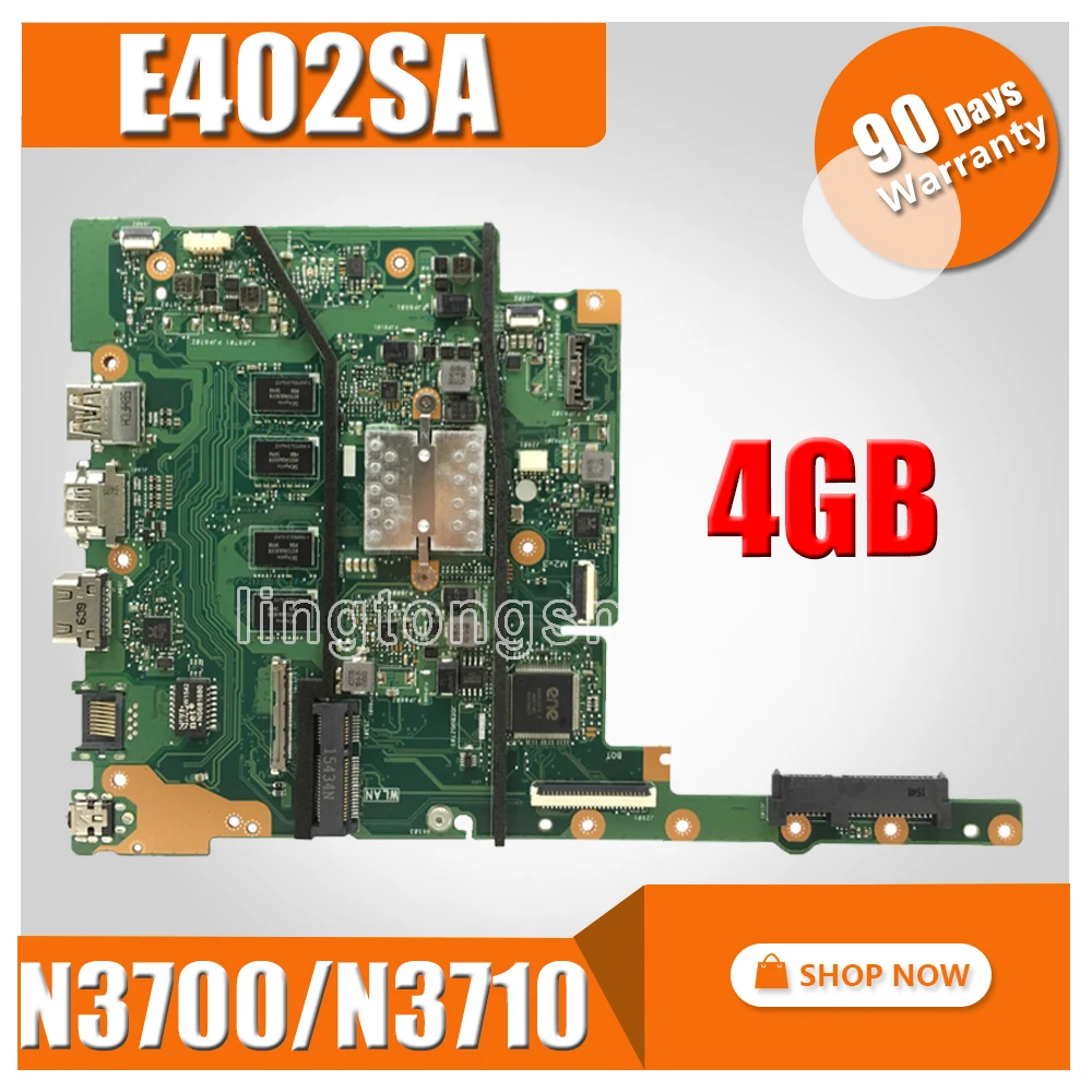 

E502SA motherboard 4G/N3700/N3710 For Asus E402SA E502SA E402S E502S E402 E502 laptop motherboard E402SA mainboard test 100% ok