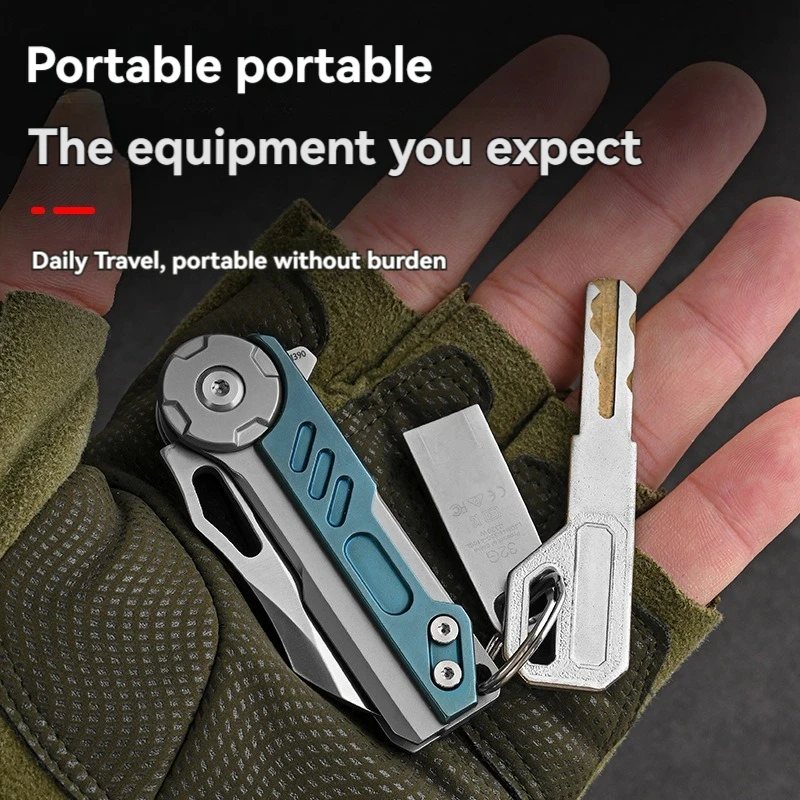 Портативный нож для распаковки из нержавеющей стали мини складной на колесах
