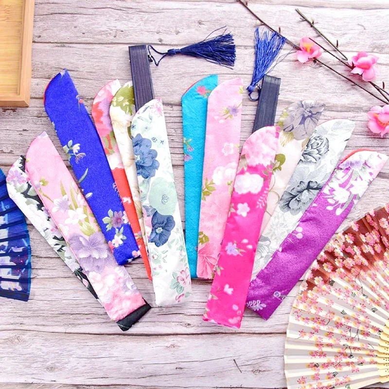 Пылезащитный чехол для ручного вентилятора в китайском стиле шелковая ткань