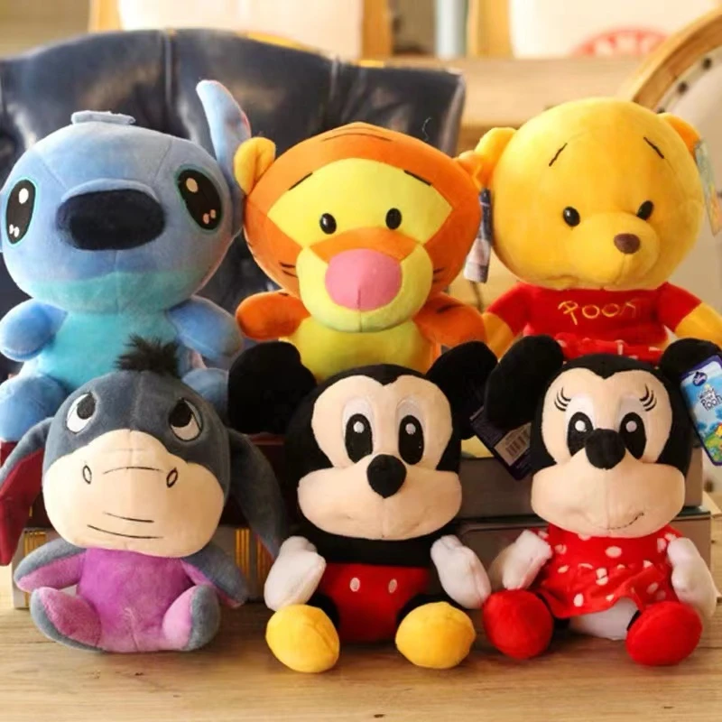

10Cm Cute Disney Stitch Winnie The Pooh Bear Tigger Plush Toy Stuffed Animals Doll Piglet Action Figure Toy for Children Gift
