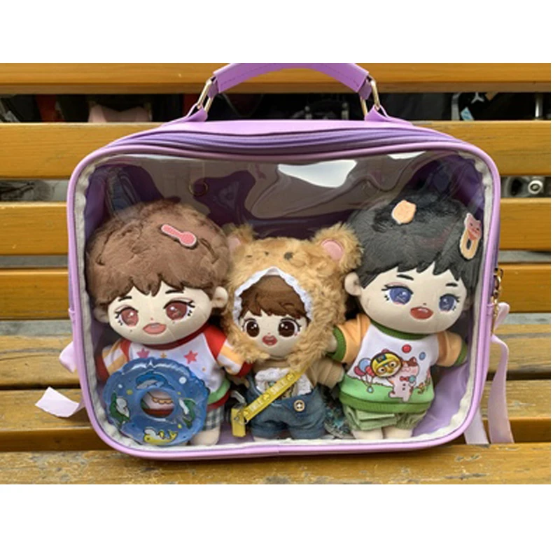 New Black Ita Bag Cute Backpack Girls Clear Front Pocket Transparent Rucksack Sweet Ita Shoulder Bag Women Jelly Itabag Bagpack